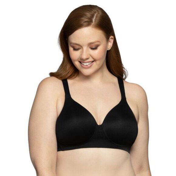 Vanity Fair BEYOND COMFORT Full Figure Wireless Bra Size 38C Black - Picture 1 of 11
